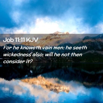 Job 11:11 KJV Free Bible Images