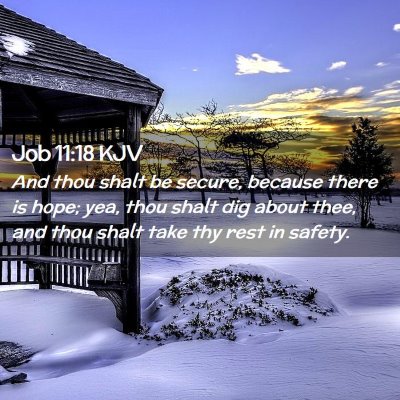 Job 11:18 KJV Free Bible Images