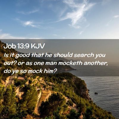 Job 13:9 KJV Free Bible Images