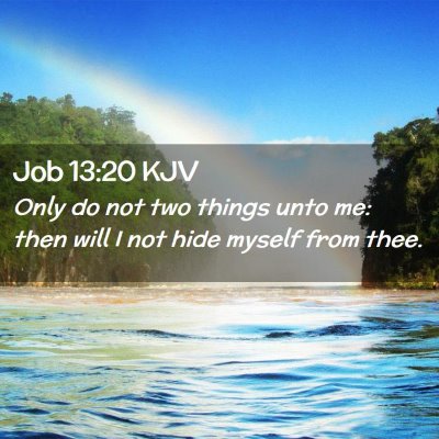 Job 13:20 KJV Free Bible Images