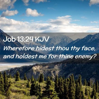 Job 13:24 KJV Free Bible Images