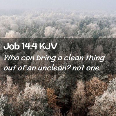 Job 14:4 KJV Free Bible Images