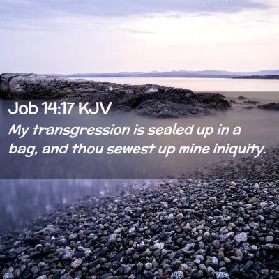 Job 14:17 KJV Free Bible Images