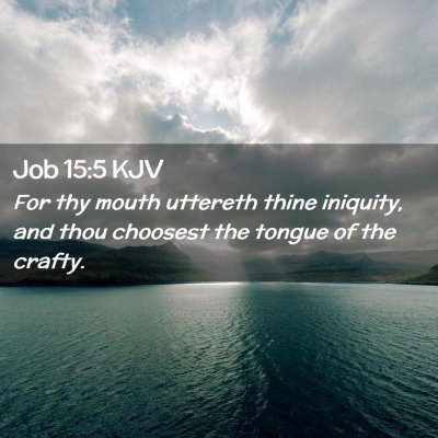 Job 15:5 KJV Free Bible Images