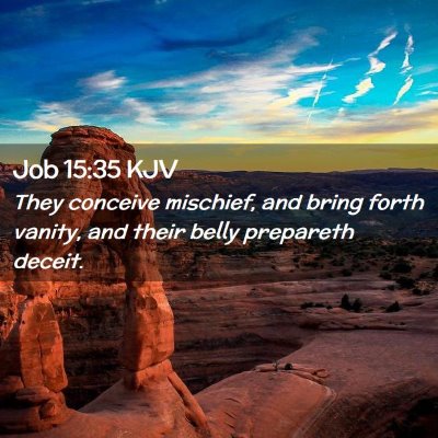 Job 15:35 KJV Free Bible Images