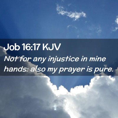 Job 16:17 KJV Free Bible Images