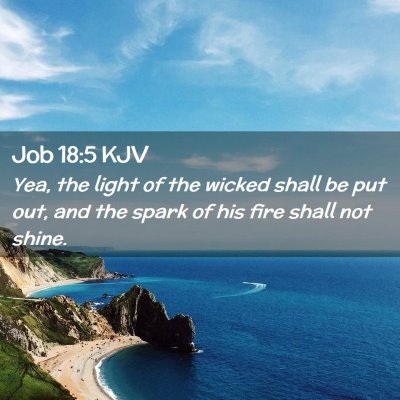 Job 18:5 KJV Free Bible Images