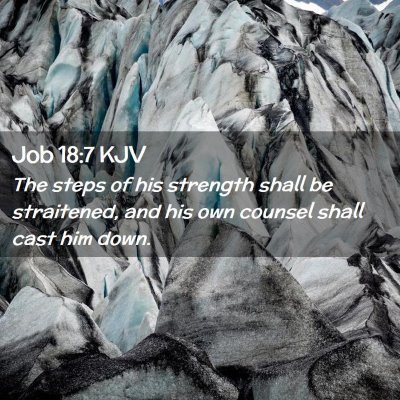 Job 18:7 KJV Free Bible Images