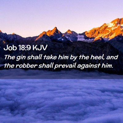 Job 18:9 KJV Free Bible Images