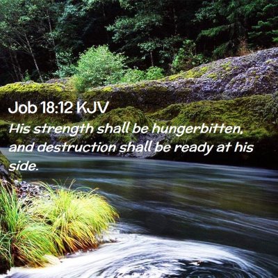 Job 18:12 KJV Free Bible Images