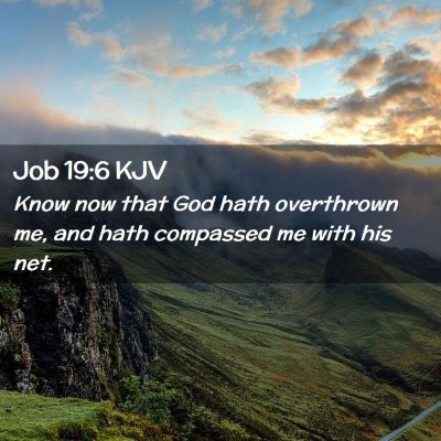 Job 19:6 KJV Free Bible Images