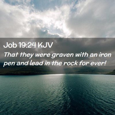 Job 19:24 KJV Free Bible Images