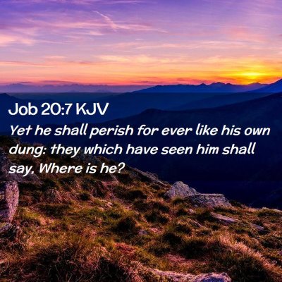 Job 20:7 KJV Free Bible Images