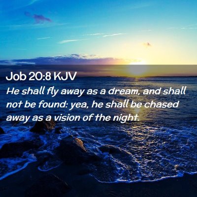 Job 20:8 KJV Free Bible Images