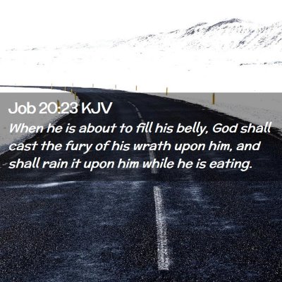 Job 20:23 KJV Free Bible Images