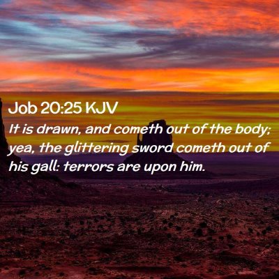 Job 20:25 KJV Free Bible Images