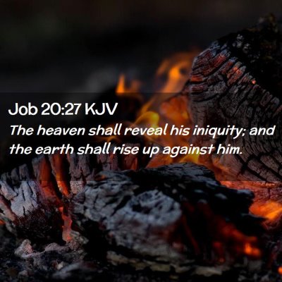 Job 20:27 KJV Free Bible Images