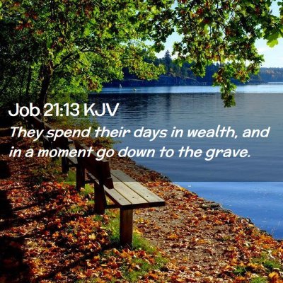 Job 21:13 KJV Free Bible Images