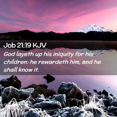 Job 21:19 KJV Free Bible Images