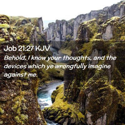 Job 21:27 KJV Free Bible Images