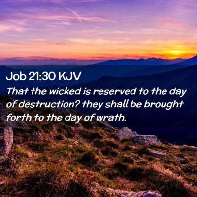 Job 21:30 KJV Free Bible Images