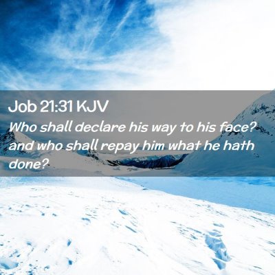 Job 21:31 KJV Free Bible Images