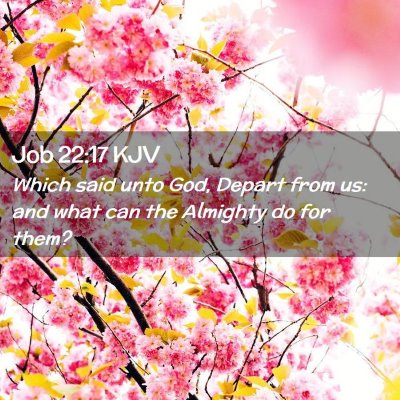 Job 22:17 KJV Free Bible Images