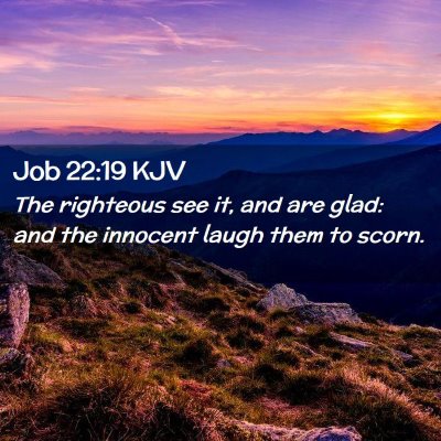 Job 22:19 KJV Free Bible Images