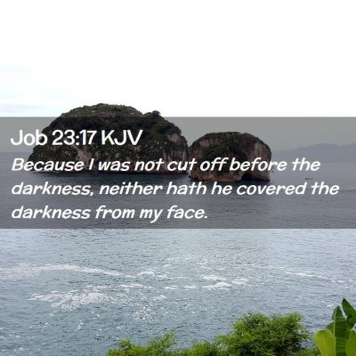 Job 23:17 KJV Free Bible Images