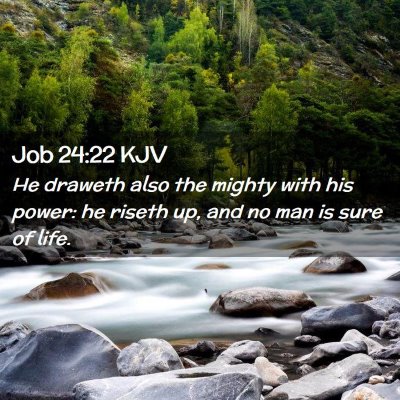 Job 24:22 KJV Free Bible Images