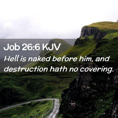 Job 26:6 KJV Free Bible Images