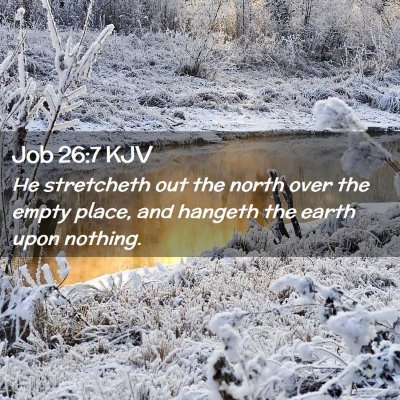 Job 26:7 KJV Free Bible Images