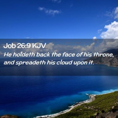 Job 26:9 KJV Free Bible Images