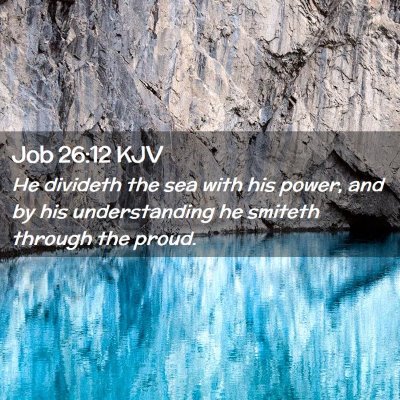 Job 26:12 KJV Free Bible Images