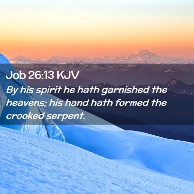 Job 26:13 KJV Free Bible Images