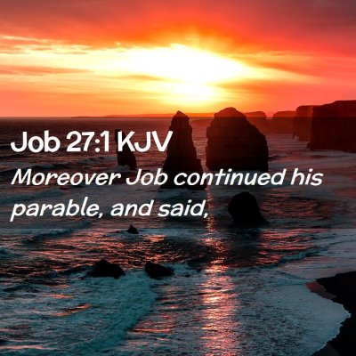 Job 27:1 KJV Free Bible Images