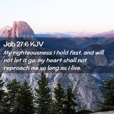 Job 27:6 KJV Free Bible Images