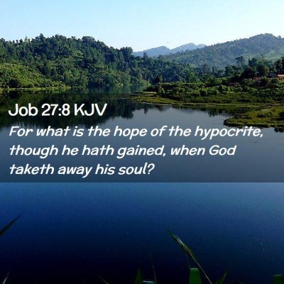 Job 27:8 KJV Free Bible Images