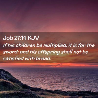 Job 27:14 KJV Free Bible Images