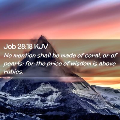 Job 28:18 KJV Free Bible Images