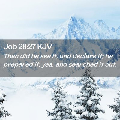 Job 28:27 KJV Free Bible Images