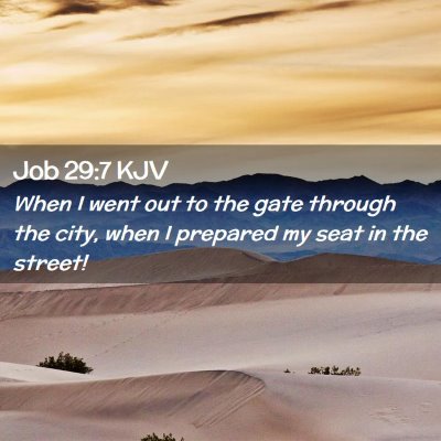 Job 29:7 KJV Free Bible Images