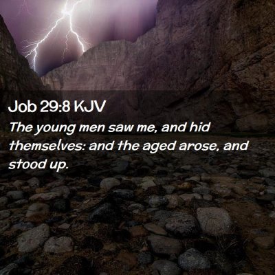 Job 29:8 KJV Free Bible Images