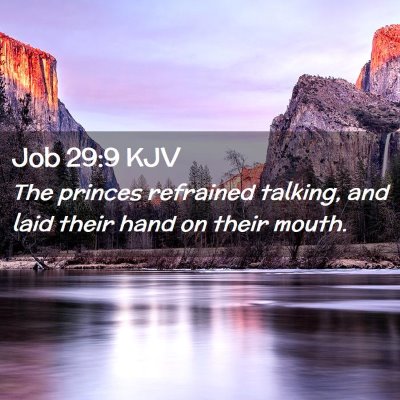 Job 29:9 KJV Free Bible Images