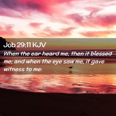 Job 29:11 KJV Free Bible Images