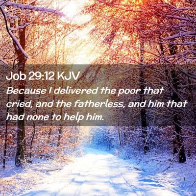 Job 29:12 KJV Free Bible Images