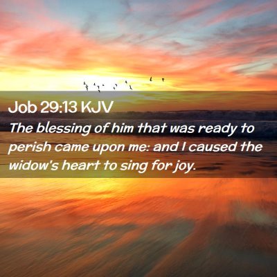 Job 29:13 KJV Free Bible Images