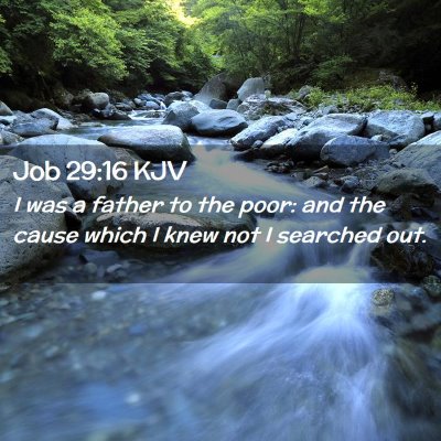 Job 29:16 KJV Free Bible Images