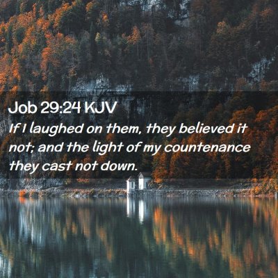 Job 29:24 KJV Free Bible Images