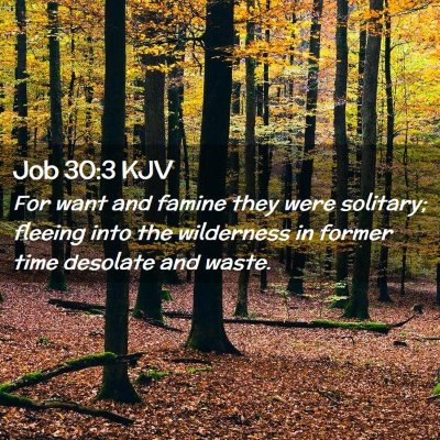 Job 30:3 KJV Free Bible Images